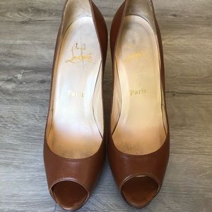 Christian Louboutin peep toe pumps